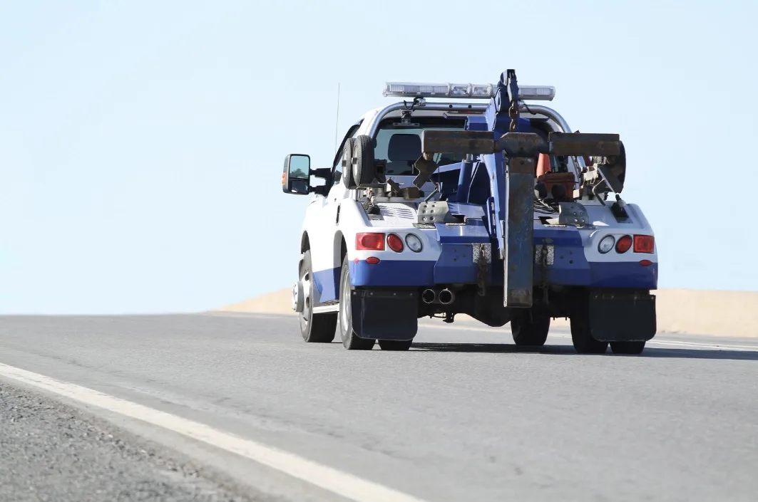 Hamilton wrecker tow truck on the roadside